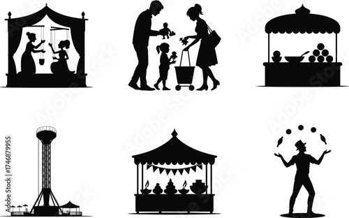 Diwali Carnival and Fair Event Vector Bundle