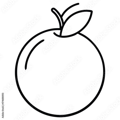 spring fruit vector line art icon