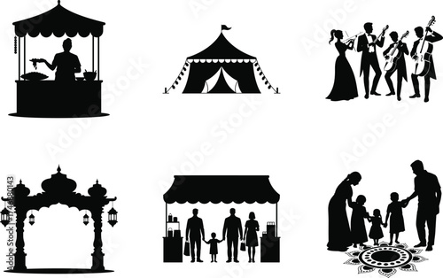 Diwali Carnival and Fair Event Vector Bundle