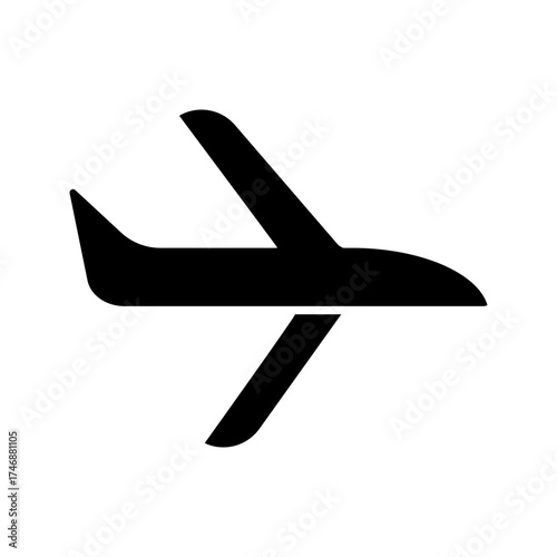  airplane icon, vector illustration, flying