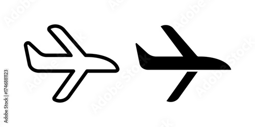  airplane icon, vector illustration, flying