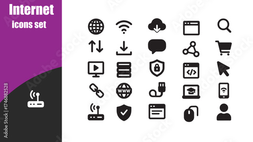 Internet  icons set