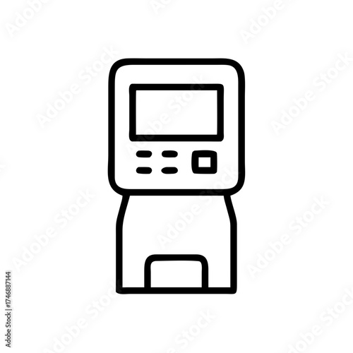 Minimalist flat illustration of a smartphone with blank screen, showcasing modern design elements and versatility for creative mockup applications and digital projects