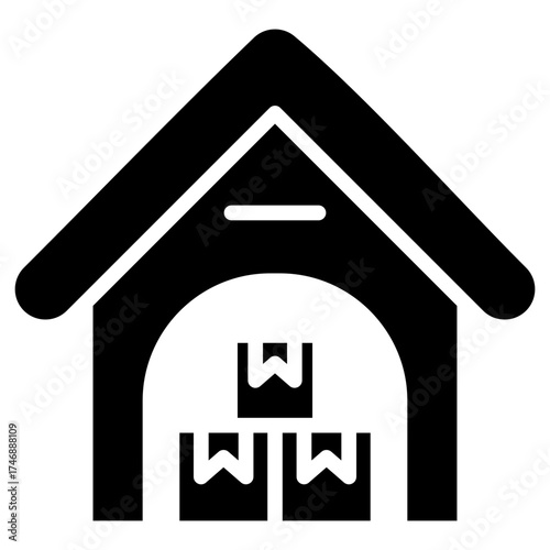 Solid Warehouse Icon