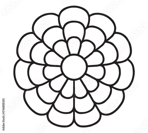 Bold Easy Mandala Coloring Pages 