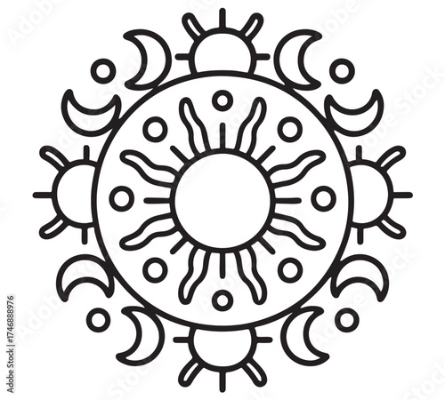 Bold Easy Mandala Coloring Pages 