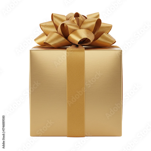 Obraz na płótnie Luxury gold gift box with an elegant bow