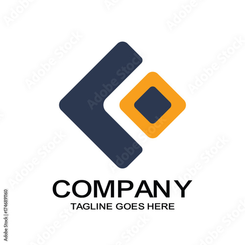 Abstract Geometric Forward Motion Arrow Logo