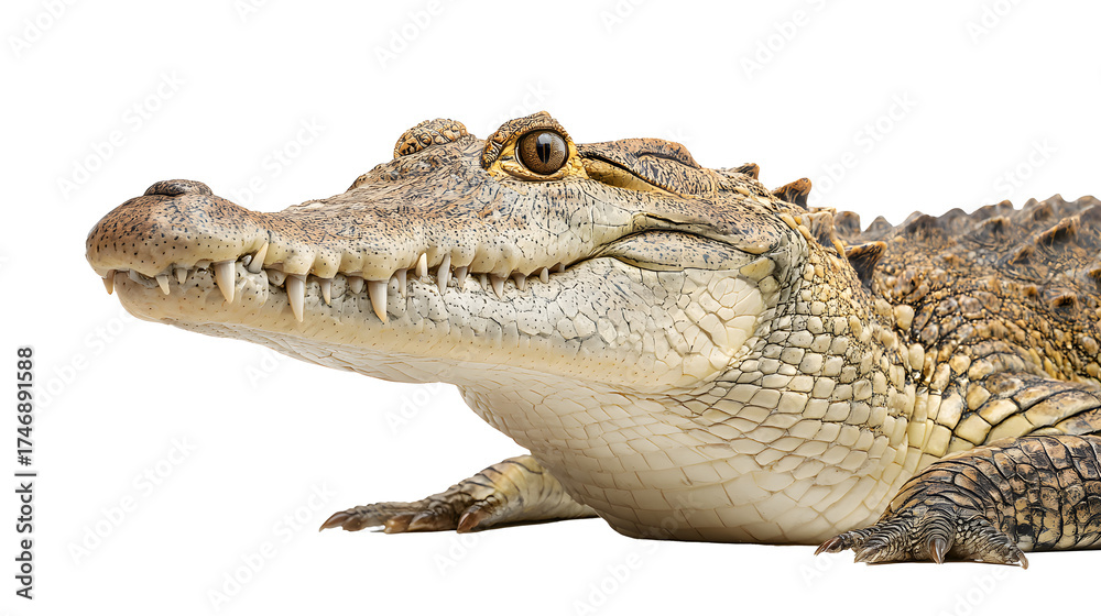 Obraz premium Scary crocodile isolated on png background