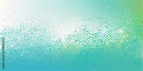 Abstract blue water drop pattern with light halftone texture and bubbles for a digital technology vector design background