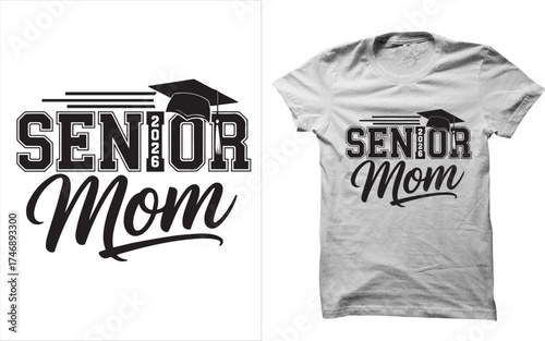 senior 2026 mom clipart high school, illustration