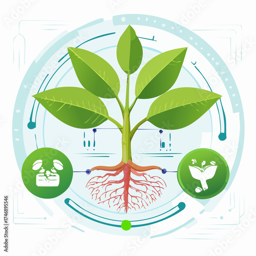 Plant Growth and Sustainable Agriculture Concept