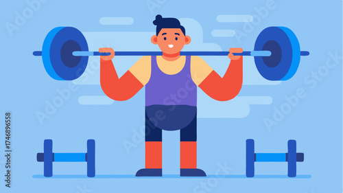 A strength training session in progress showing a person lifting weights in a gym with focused facial expressions and equipment details.
