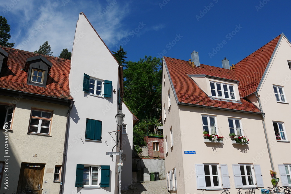 Fototapeta premium Häuser in der Altstadt von Kaufbeuren