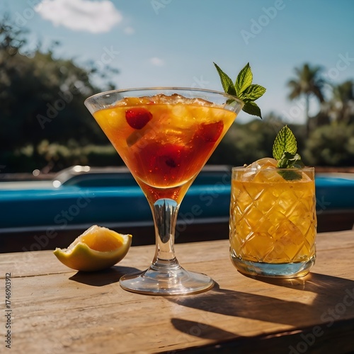 cocktail in the pool