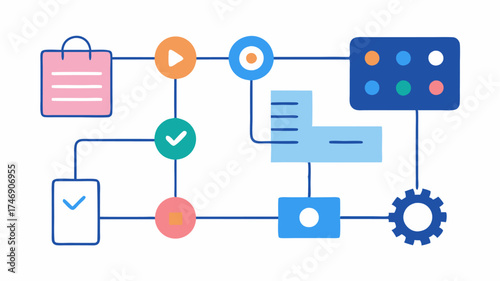 A visual workflow diagram illustrating task assignments deadlines and progress tracking symbolizing organization and clarity in project management.