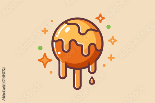 caramel candy dripping goo soft realistic texture