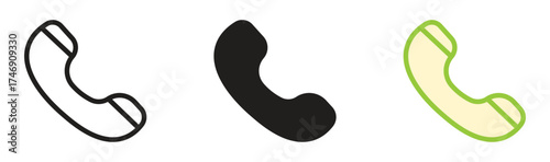 Phone icon set. Set of flat Phone and mobile phone symbol collection, Telephone icons collection, mobile icon symbol set. Smartphone, Old mobile logo sign,  vector illustration.