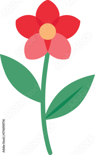 a pressed flower design  flat and simple botanical