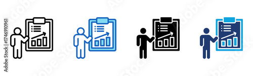 Authentic Assessment icon Multi Style Vector Illustration