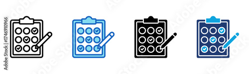 Standardized Test icon Multi Style Vector Illustration