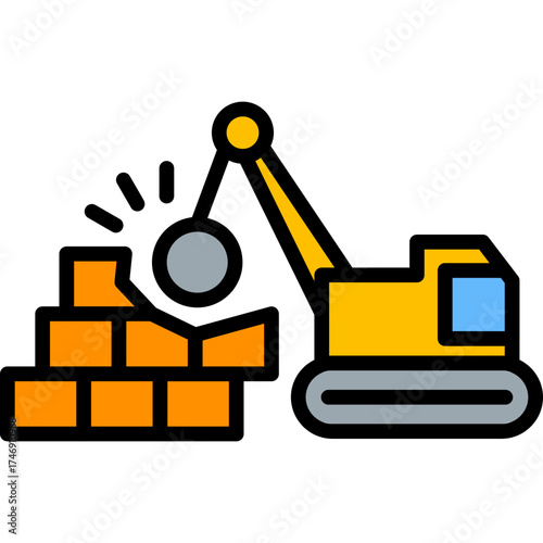 Demolition Lineal Color Icon