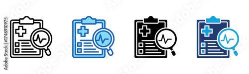 Diagnostic Test icon Multi Style Vector Illustration