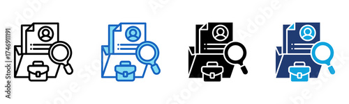Portfolio icon Multi Style Vector Illustration