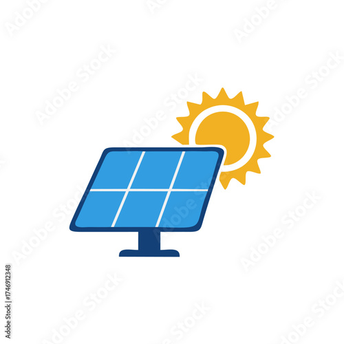Green, renewable solar panel technology harnesses the sun's power to generate clean electricity for a better environment