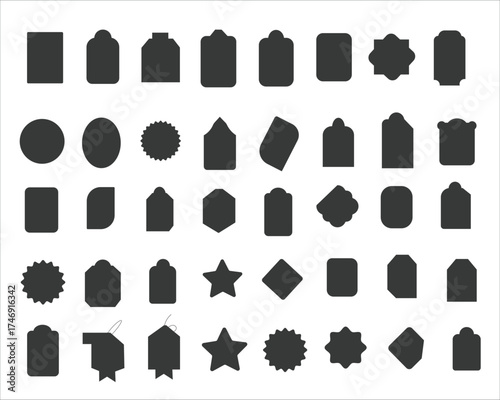 Sale offer coupon labels set vector starburst sticker, promo, badge, ribbon, discount, tags blank design template