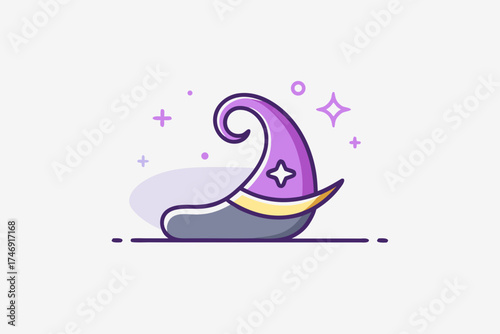 witchs shoe with small sparkly swirl charm