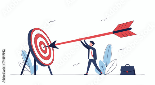 Achieving success through focused effort and accurate aiming.


