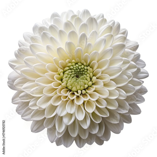 Wallpaper Mural White dahlia flower isolated on white background Torontodigital.ca