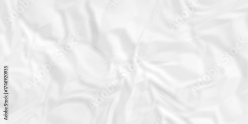 Crumple crushed aged white obsolete rumple craft design. wrinkle ripped creased white crumple aged closeup recycled document grunge paper background.	