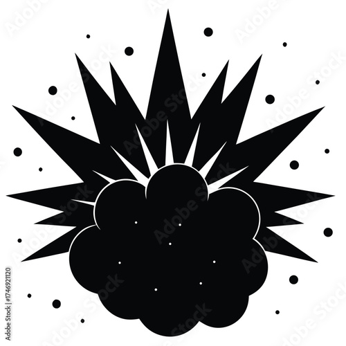 nebula explosion vector icon