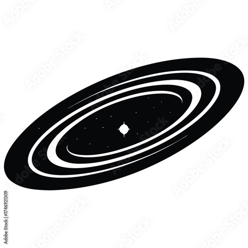 elliptical galaxy shape vector icon