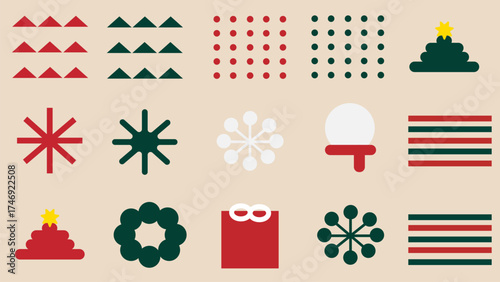 christmas icons set