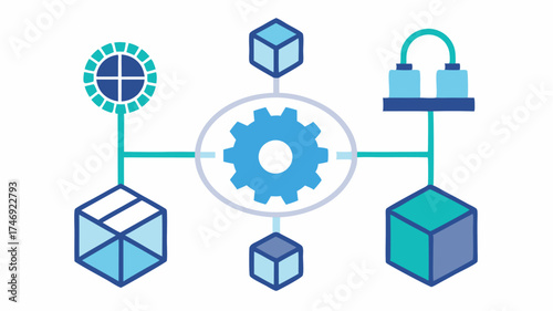 A visual representation of the additive manufacturing cycle featuring design printing postprocessing and final inspection stages as interconnected steps.
