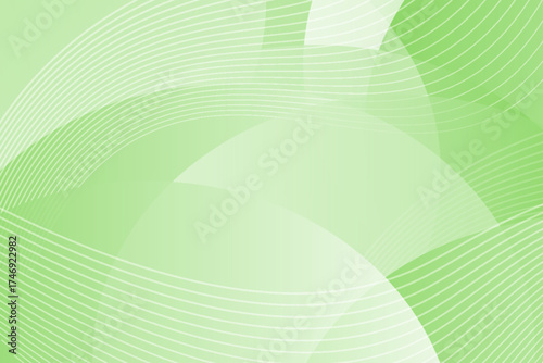 Abstract geometric green background. Modern design with tech-inspired white lines.