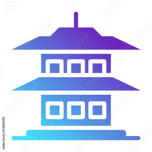Traditional Construction Glyph Gradient Icon