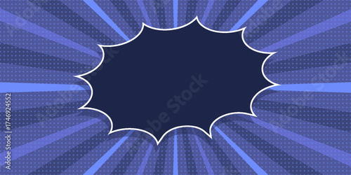 Pop art comic background with clouds. Colorful cartoon vector illustration.