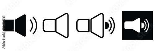 Speaker icon set. vector illustration