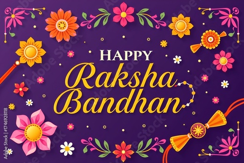 Festive Raksha Bandhan Celebration with Decorative Rakhis