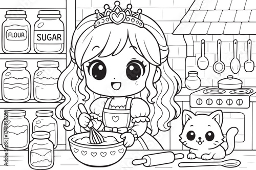little girl and her cat