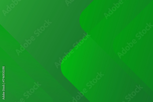 Abstract green background with glowing geometric lines. Modern green gradient square shape design. Futuristic technology concept. Suit for brochure, corporate, website, banner, cover modern