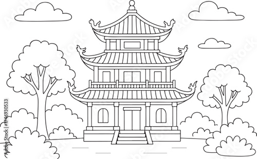 sketch of castle