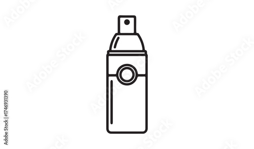 Spray bottle isolated on white background for beauty product
