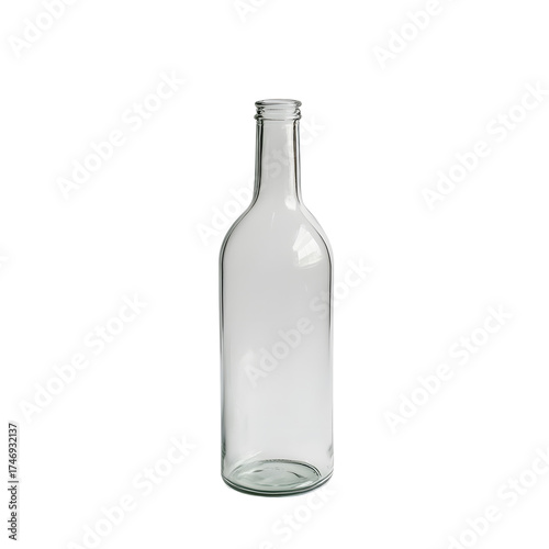 Wallpaper Mural Clear Glass Bottle on Light Gray Background Isolated Torontodigital.ca