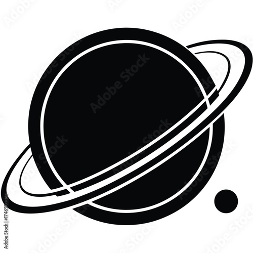 planetary orbit rings vector icon