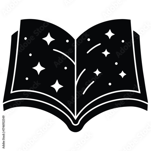 astrology book open vector icon